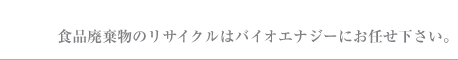 �H�i�p�����̃��T�C�N���̓o�C�I�G�i�W�[�ɂ��C��������